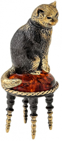 Сувенир «СувенирАрт» «Кот с бантиком на пуфике» (коньячный) Сувенир «СувенирАрт» «Кот с бантиком на пуфике» (коньячный)