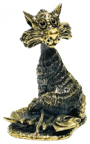 Фигурка сувенирная «Кот» BronzaMania «Кот с рыбой» Фигурка сувенирная «Кот» BronzaMania «Кот с рыбой»